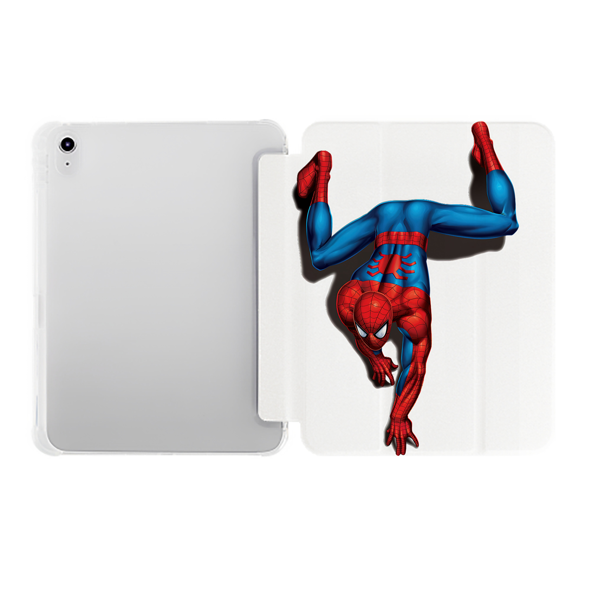 （画像用） Spider Man スパイダーマン IPad ケース ペン収納付き 三つ折りスタンド PUレザー×シリコン 対応機種9.5/10.5/10.9インチ